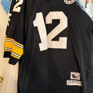 Mitchell & Ness Terry Bradshaw #12 Steelers Throwback Jersey Black